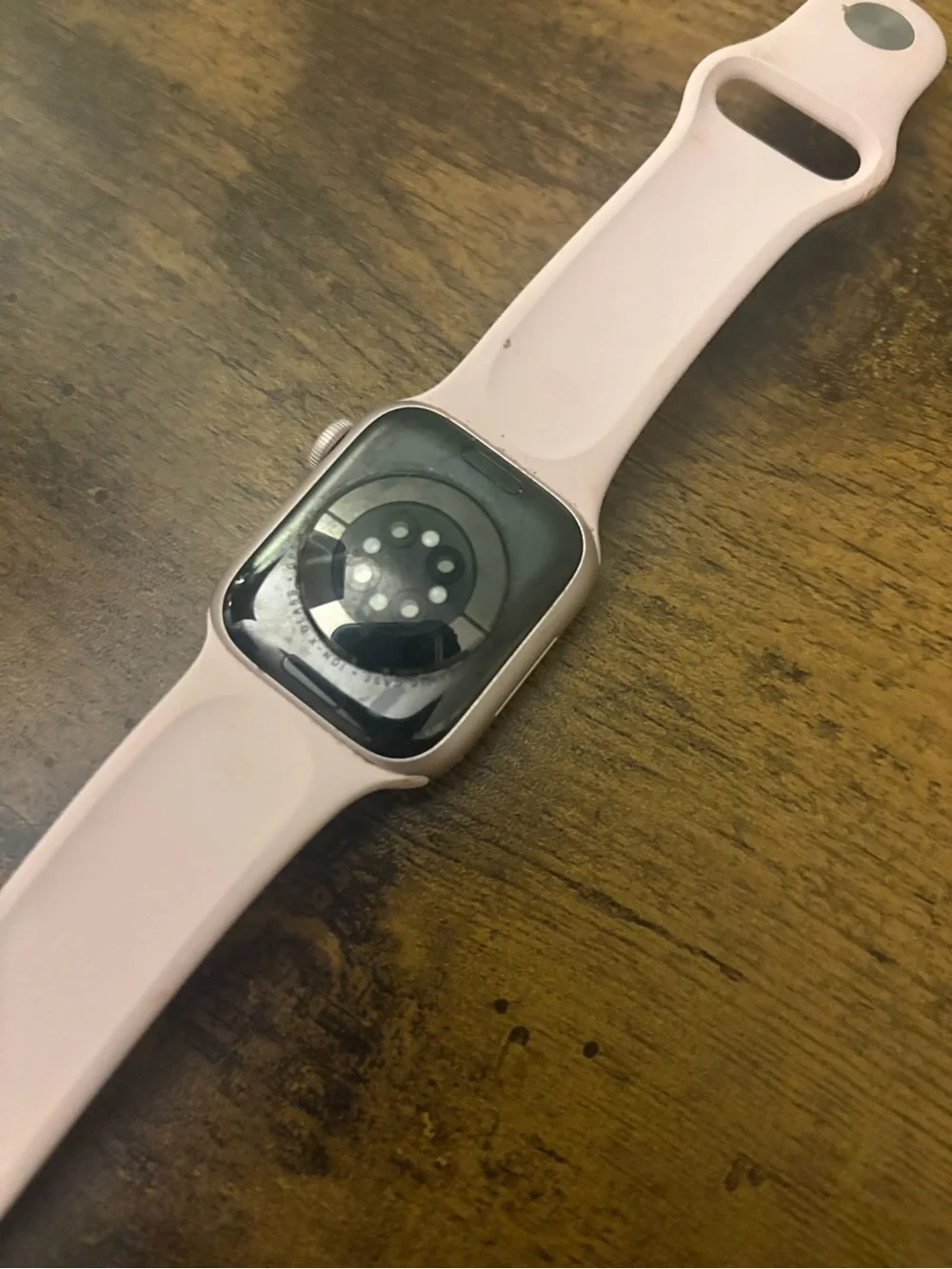 Pink Apple Watch with Silicone Band